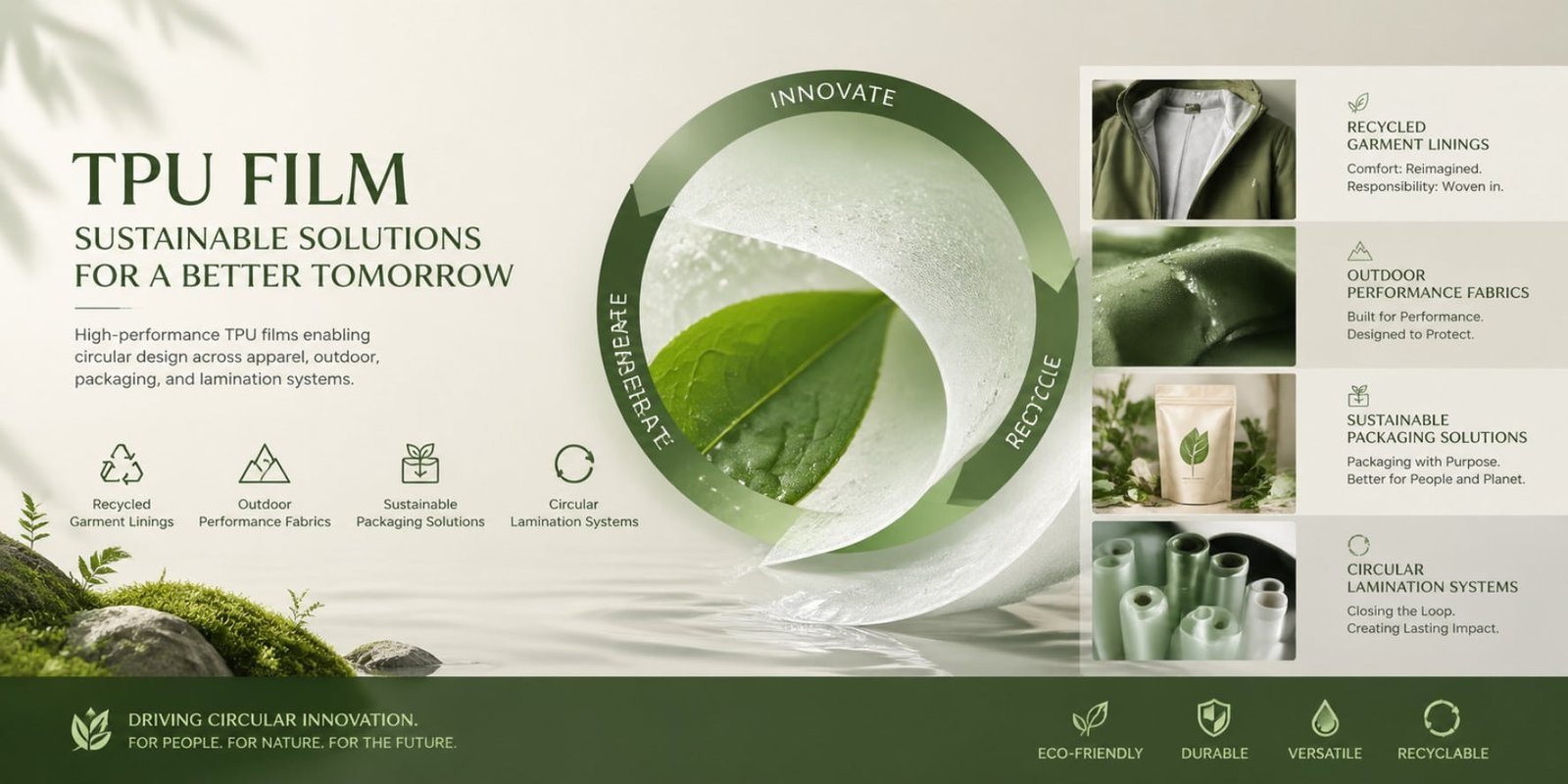 HPG GRS certified recyclable TPEE film for sustainable applications