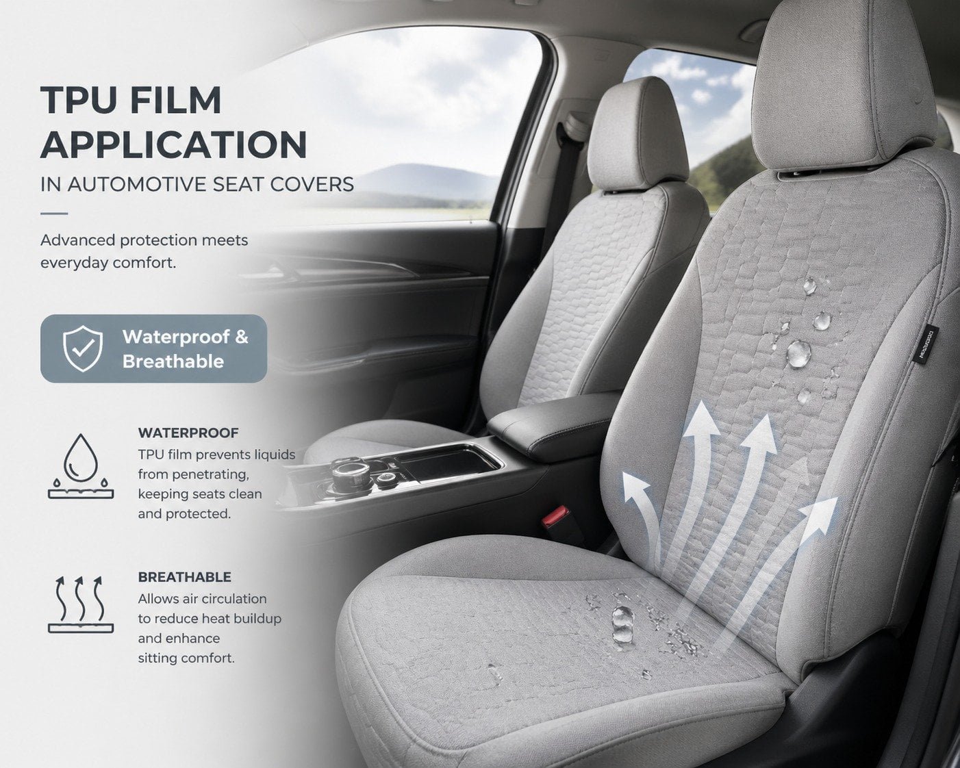HPG TPU film for automotive interior applications